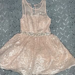 City Studio Pink and Silver Cocktail Dress